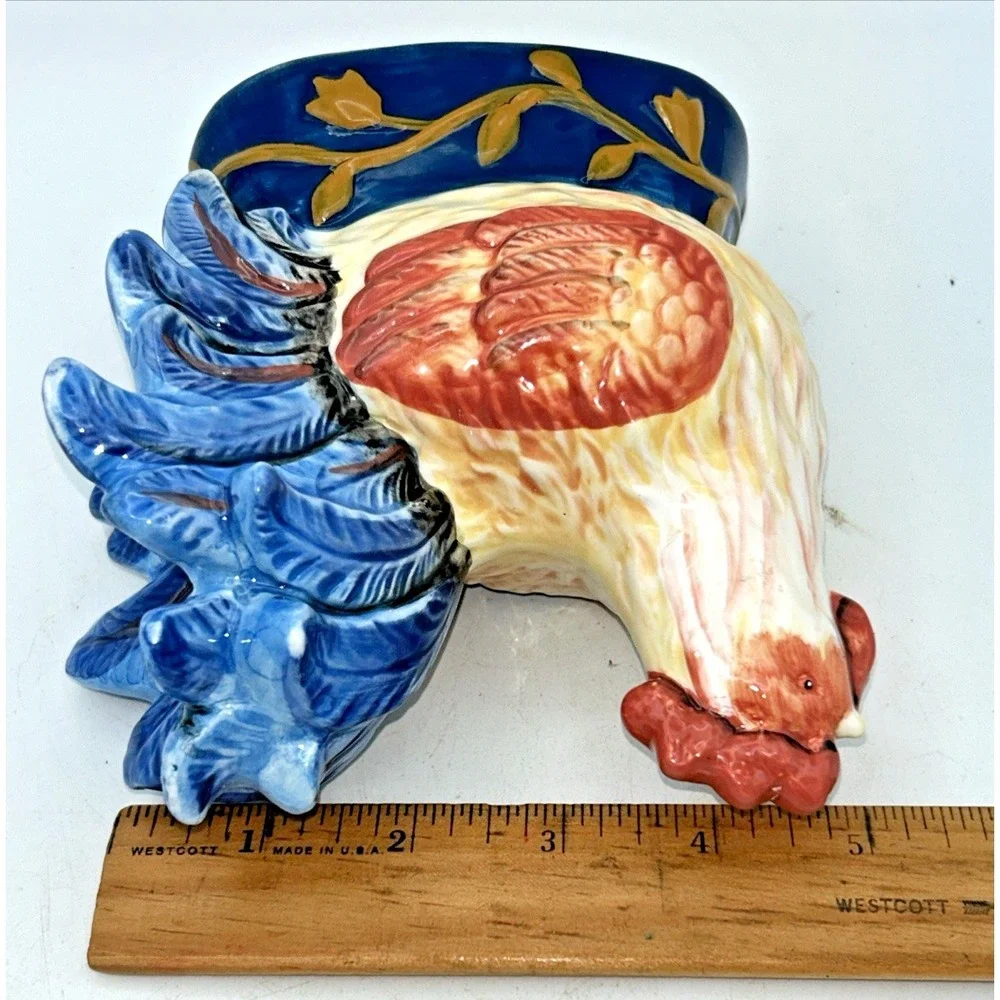 Cracker Barrel Ceramic Rooster Sponge Small Bar of Soap Holder‎ Kitchen